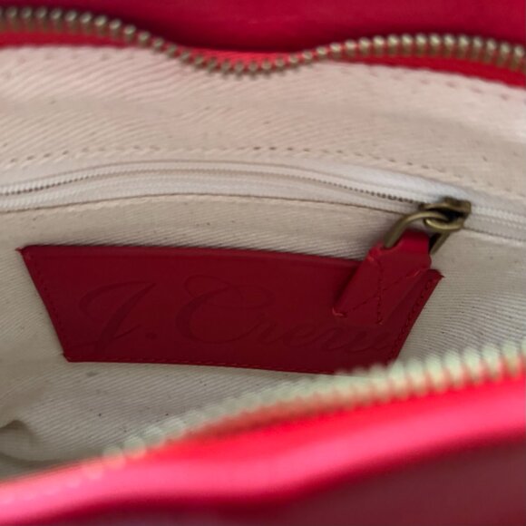 NWOT JCREW OSLO Crossbody Leather Bag Red Classic Casual - Picture 9 of 14